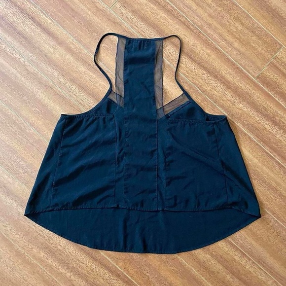 Free People Black Mesh Swing Tank Top - Size M - Picture 5 of 8